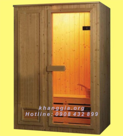 Phòng xông khô gỗ thông Phần Lan (100x100x200)cm-thumb-0