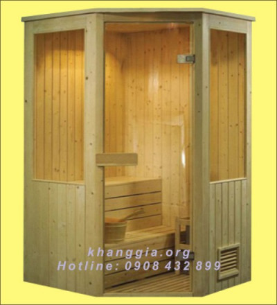 Phòng xông khô gỗ thông Phần Lan (120x120x200)cm-thumb-0