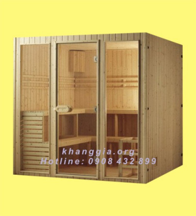 Phòng xông khô gỗ thông Phần Lan (150x180x200)cm-thumb-0